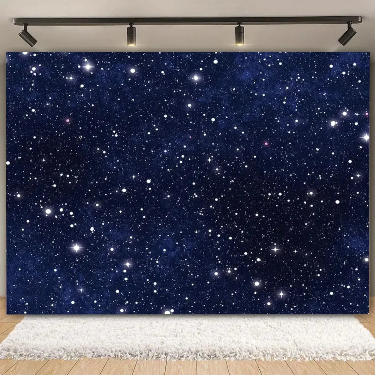 Galaxy Starry Sky Backdrop Vinyl Photo Background with Space Planet Design for Events Photography and Room Decor