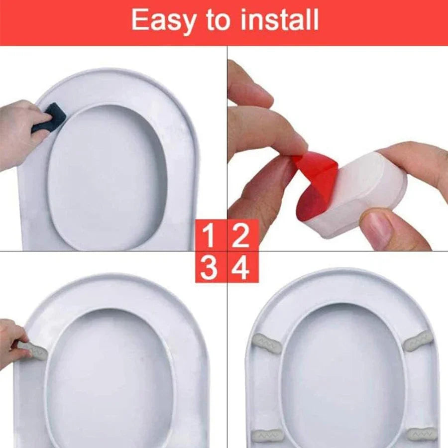 Universal Toilet Seat Protector Pads with Non-Slip Adhesive, Cushioned for Bidets, Elderly, Pregnancy, and Bathroom Safety