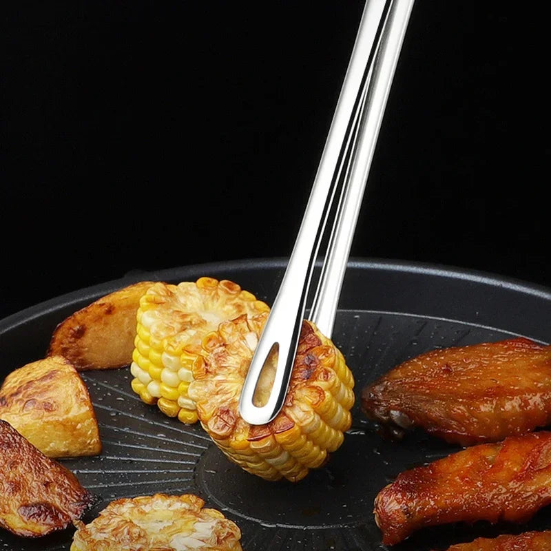 Stainless Steel BBQ Grill Tongs Cooking Food Tweezers for Meat Salad Barbecue Serving