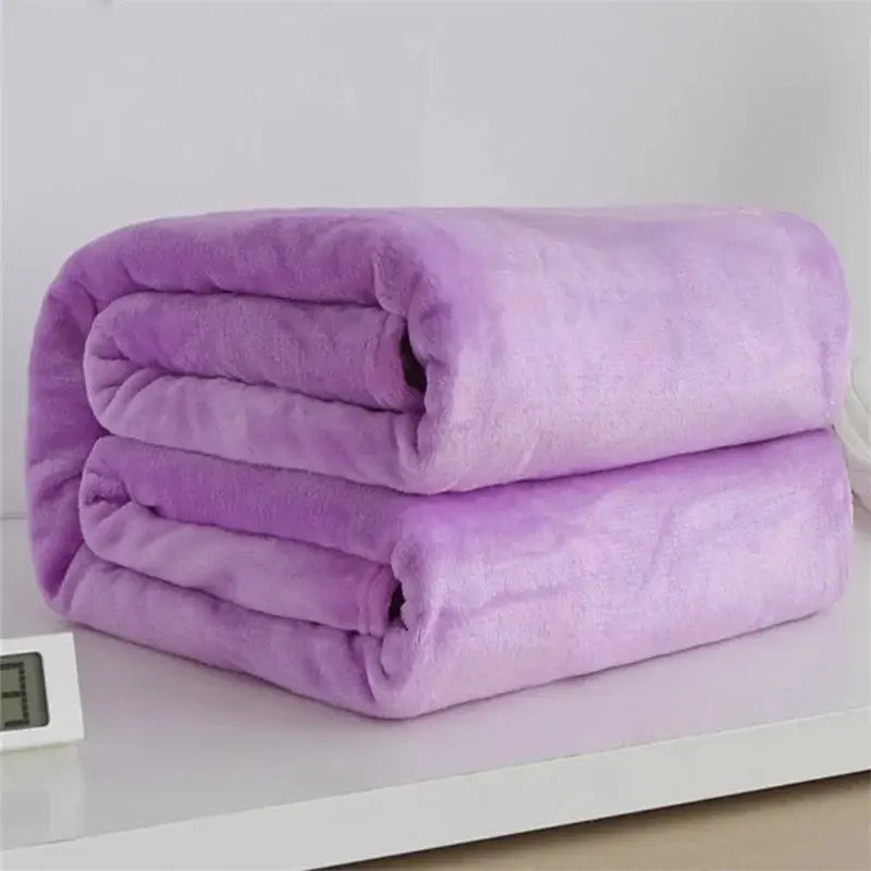 Coral Fleece Blanket with Soft Flannel Texture for Bed, Sofa, and Everyday Home Use
