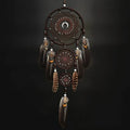 Vintage Feather Dream Catcher Handmade Wall Hanging with Tassel Design for Bedroom Boho Decor and Festival Use
