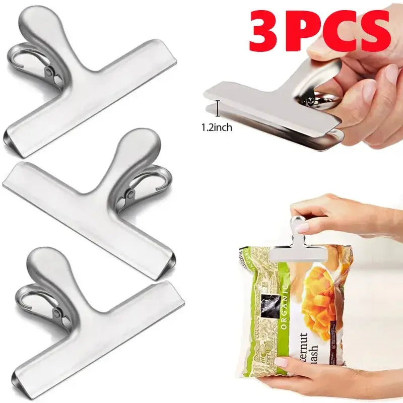 Stainless Steel Food Bag Clips for Airtight Snack Storage