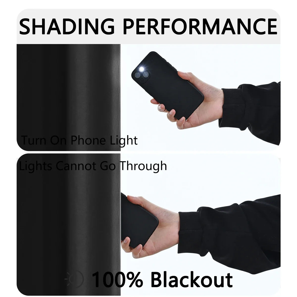 Blackout Curtains with Rod Pocket Design for Bedroom and Living Room Windows
