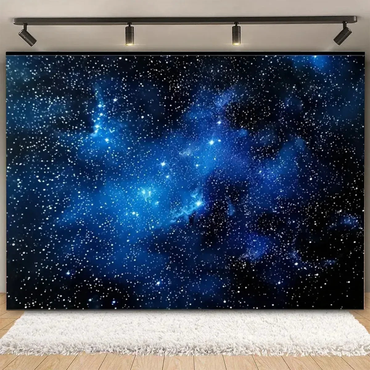 Galaxy Starry Sky Backdrop Vinyl Photo Background with Space Planet Design for Events Photography and Room Decor