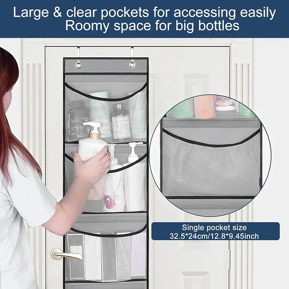Over Door Hanging Shelf Organizer with 5 Pockets Storage