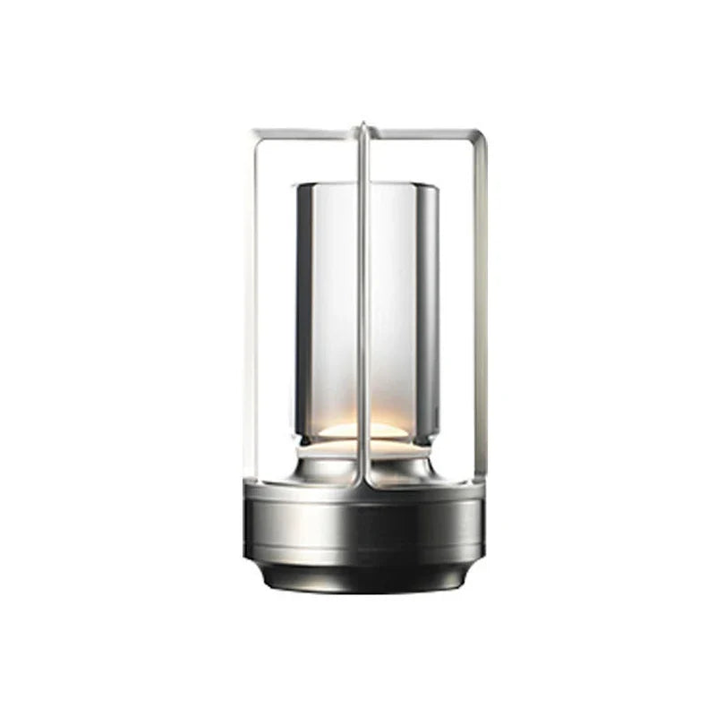 Rechargeable Crystal Table Lamp with Touch Control LED Design for Restaurants Bedrooms and Outdoor Use