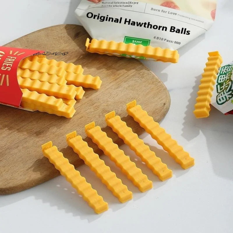 French Fry Style Magnetic Bag Clips with Sealing Design for Snack and Kitchen Food Storage