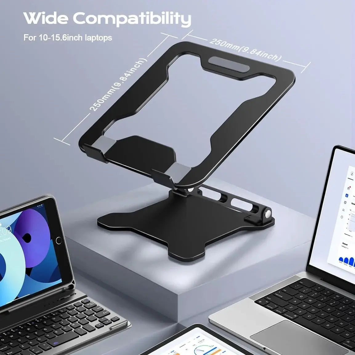 Adjustable Aluminum Laptop Stand for Tablet and Notebook