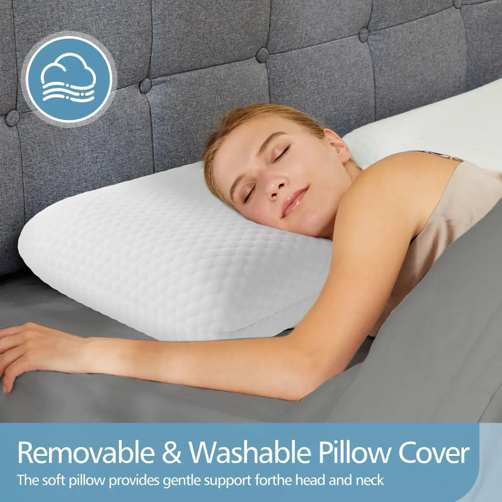 Ventilated Memory Foam Comfort Cushion with Breathable Design and Removable Washable Cover for Soft, Supportive Everyday Rest