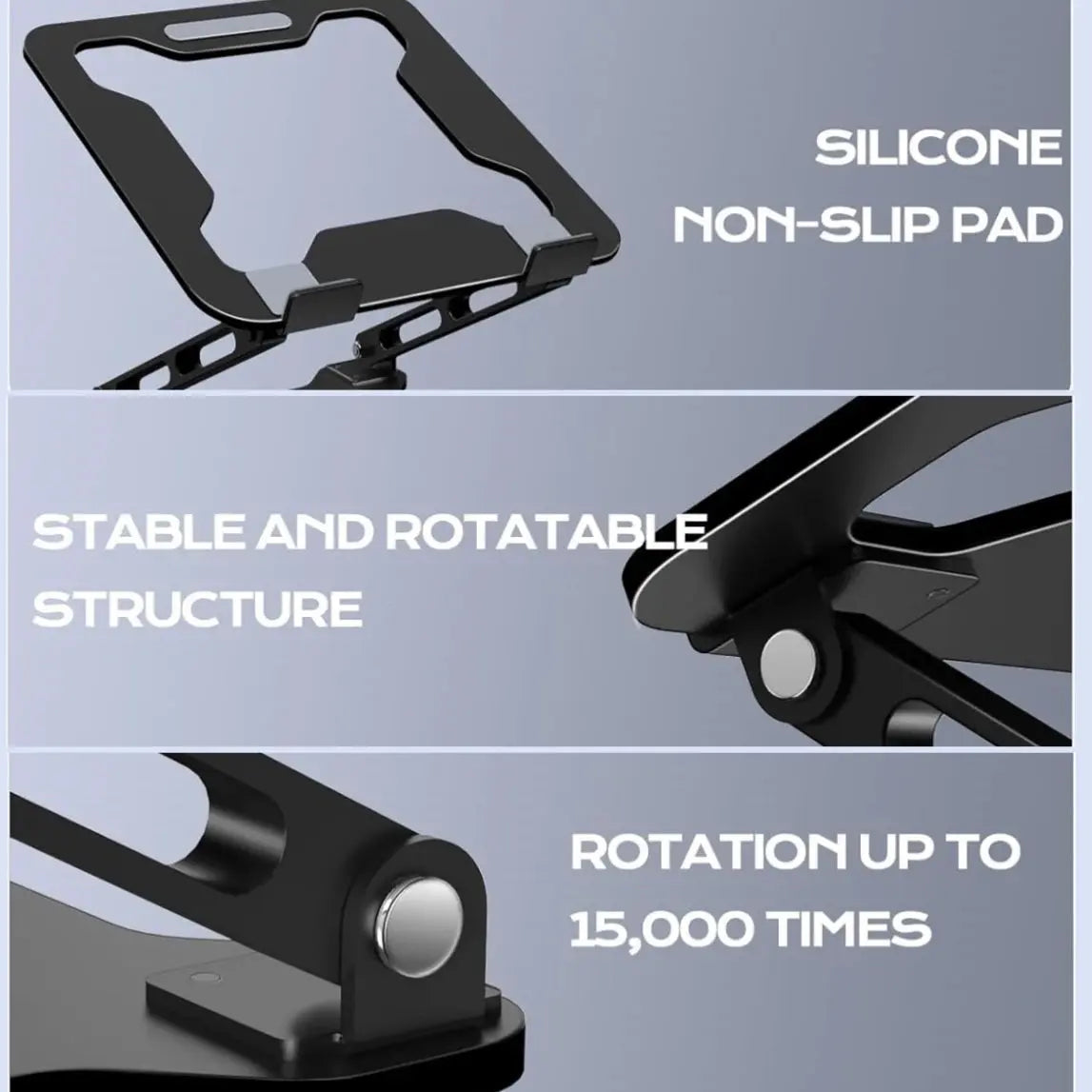 Adjustable Aluminum Laptop Stand for Tablet and Notebook