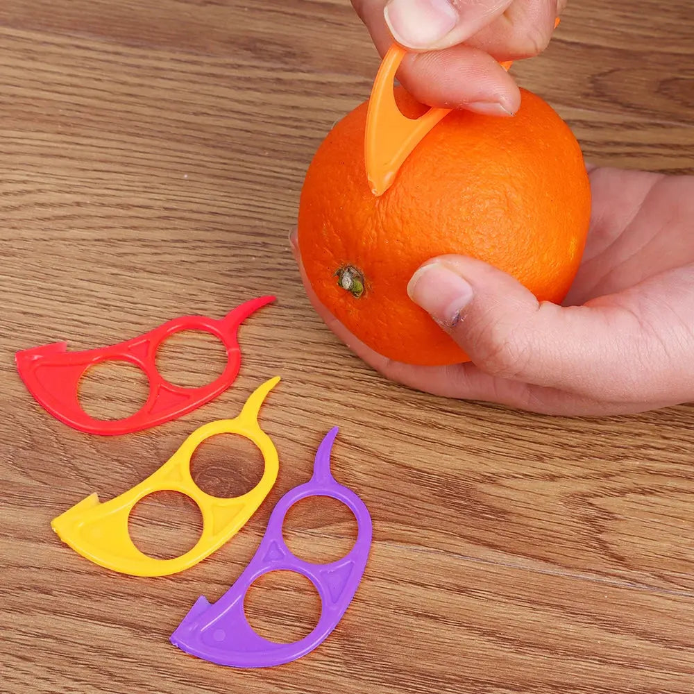 30 Pcs Citrus Orange Lemon Peeler Tool Easy Peel Plastic Fruit Slicer Kitchen Gadget