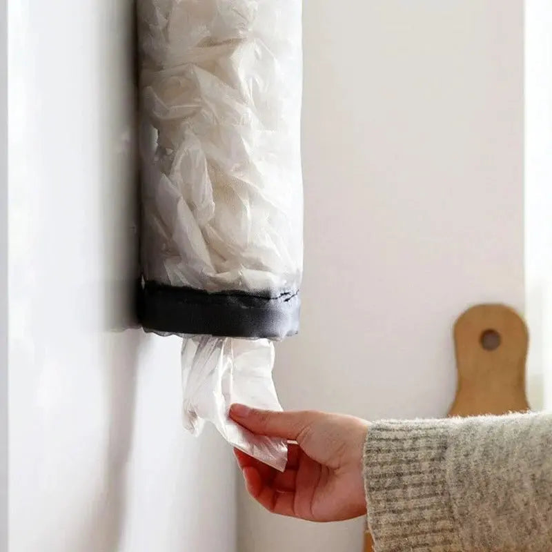 3 Pcs Wall Mounted Mesh Plastic Bag Holder Dispenser for Kitchen Storage