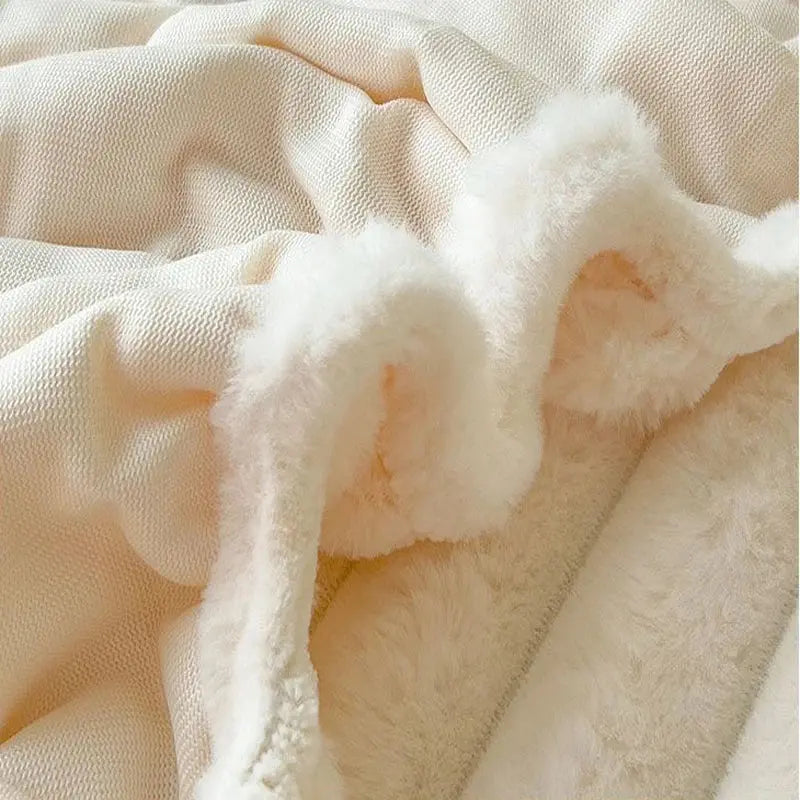 Luxury Faux Fur Fitted Bed Sheet with Deep Pockets for All Season Mattress Comfort