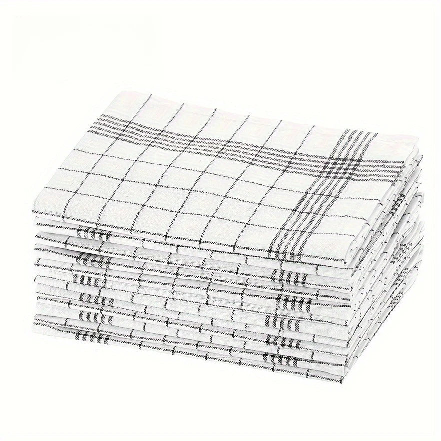 Kitchen Dish Towels Set with Soft Absorbent Lint Free Weave for Everyday Cooking and Serving