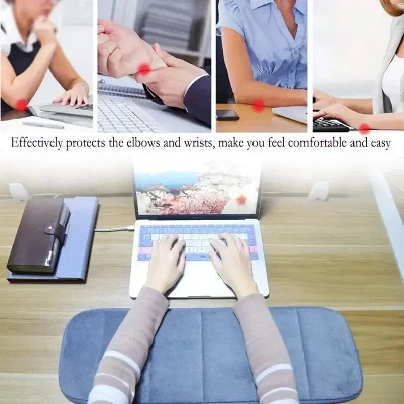 Ultra Memory Cotton Keyboard Wrist and Elbow Pad with Anti Slip Design for Office and Gaming Desks
