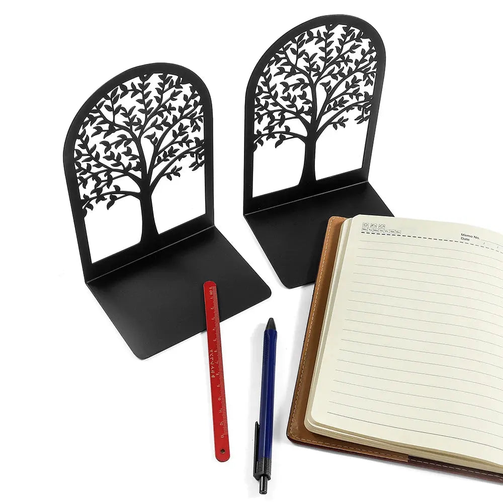 Tree of Life Metal Bookends Decorative Desktop Book Holder