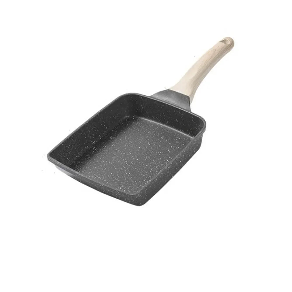 Rectangular Nonstick Omelette Pan with Japanese-Style Flat Surface for Breakfast Cooking
