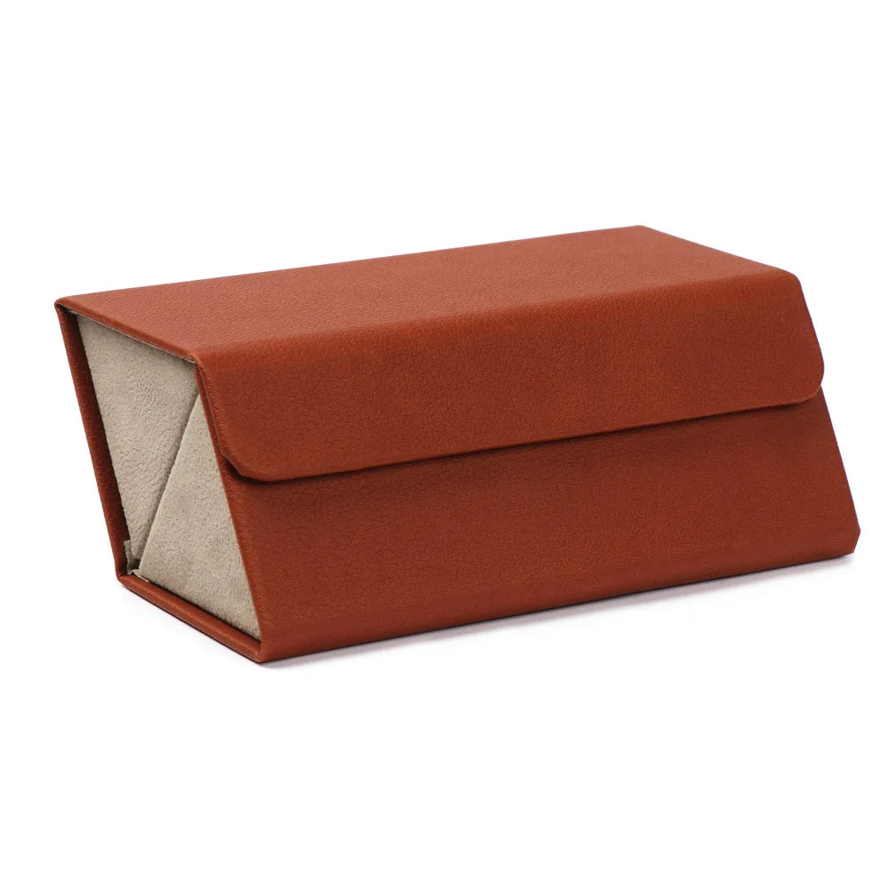 Multi Slot Glasses Organizer with PU Leather Roll Up Storage Design for Travel Eyewear Organization