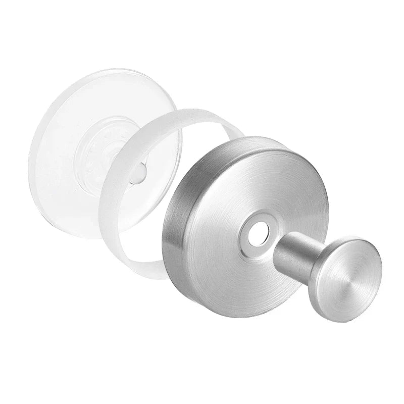 Suction Cup Hooks with Waterproof Stainless Steel Design for Bathroom and Kitchen Wall Hanging