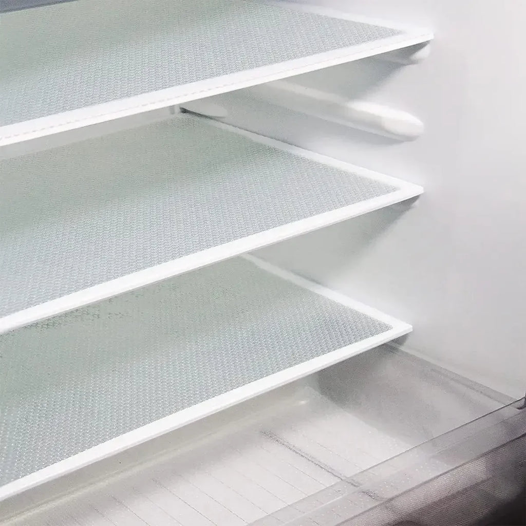 4Pcs Waterproof Refrigerator Liner Mats EVA Washable Shelf Pads for Fridge Drawer Cabinet and Kitchen Storage