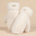 Plush Faux Fur Mittens with Heat Retaining Full Coverage Design for Cold Weather Comfort