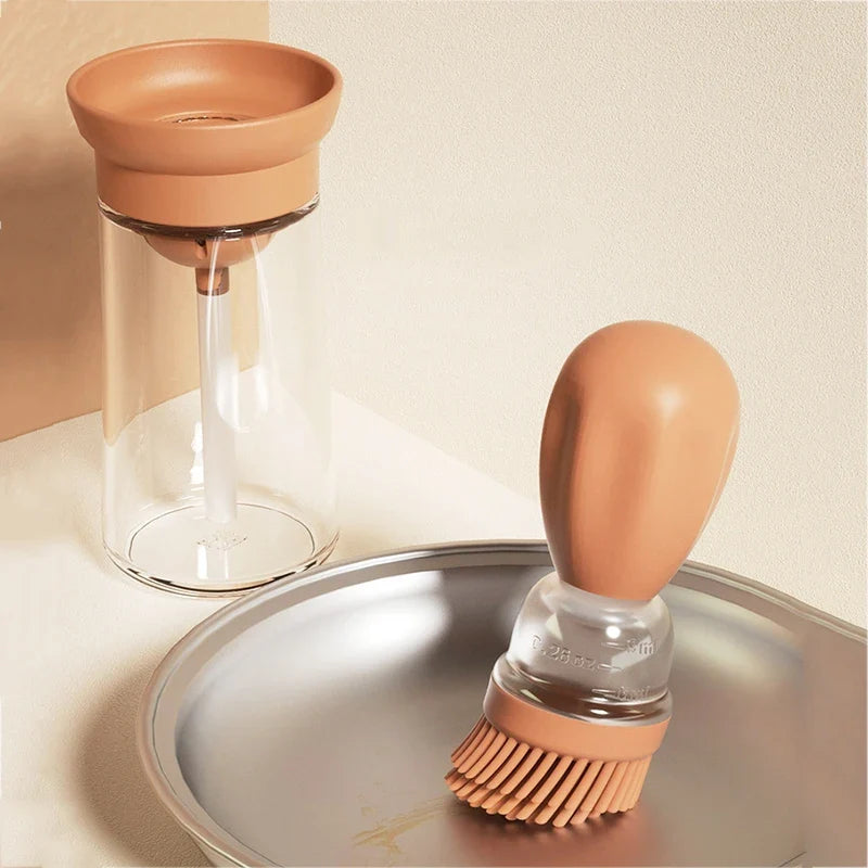 Oil Dispenser Bottle with Silicone Brush and Spray Function for Cooking and Baking Use