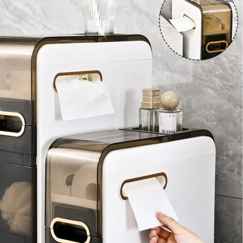 Narrow Bathroom Storage Cabinet with Multi Tier Design for Small Space Organization