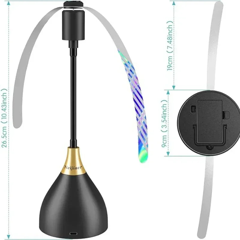 Portable Table Fly Fan with Soft Blade USB Design for Outdoor Dining and Food Protection