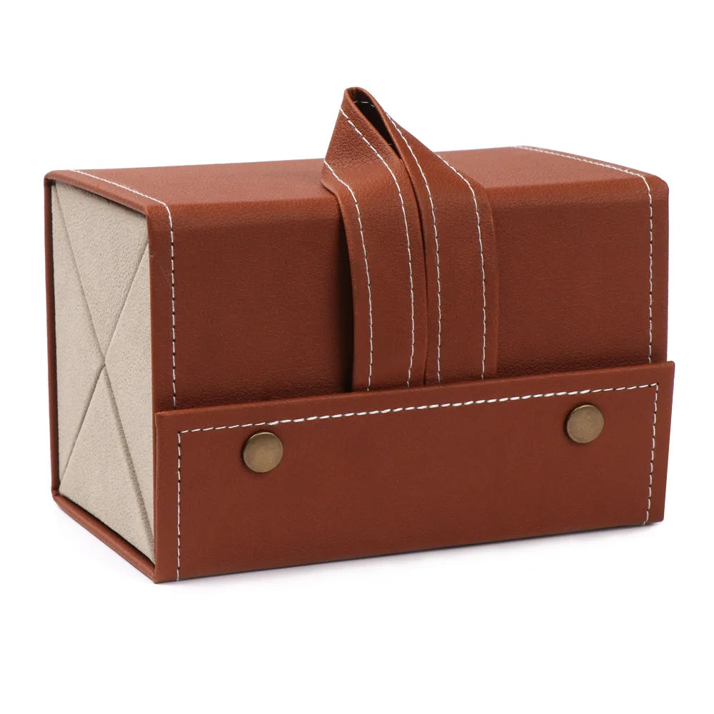 Multi Slot Glasses Organizer with PU Leather Roll Up Storage Design for Travel Eyewear Organization