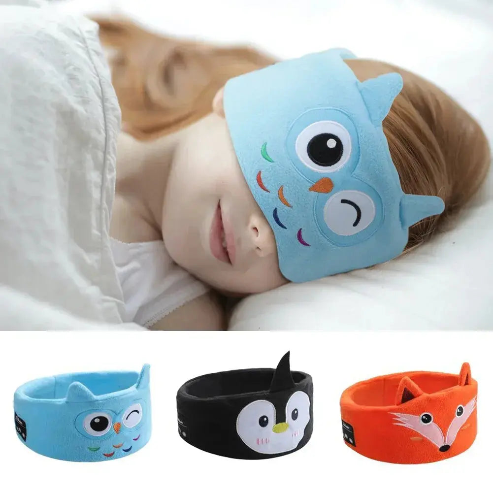 Bluetooth 5.0 Music Sleep Mask for Kids with Built-in Stereo Speakers and Hands-Free Control