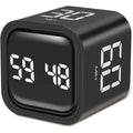 Flip Digital Cube Timer with Countdown for Productivity, Study, Kitchen, or Desk Use