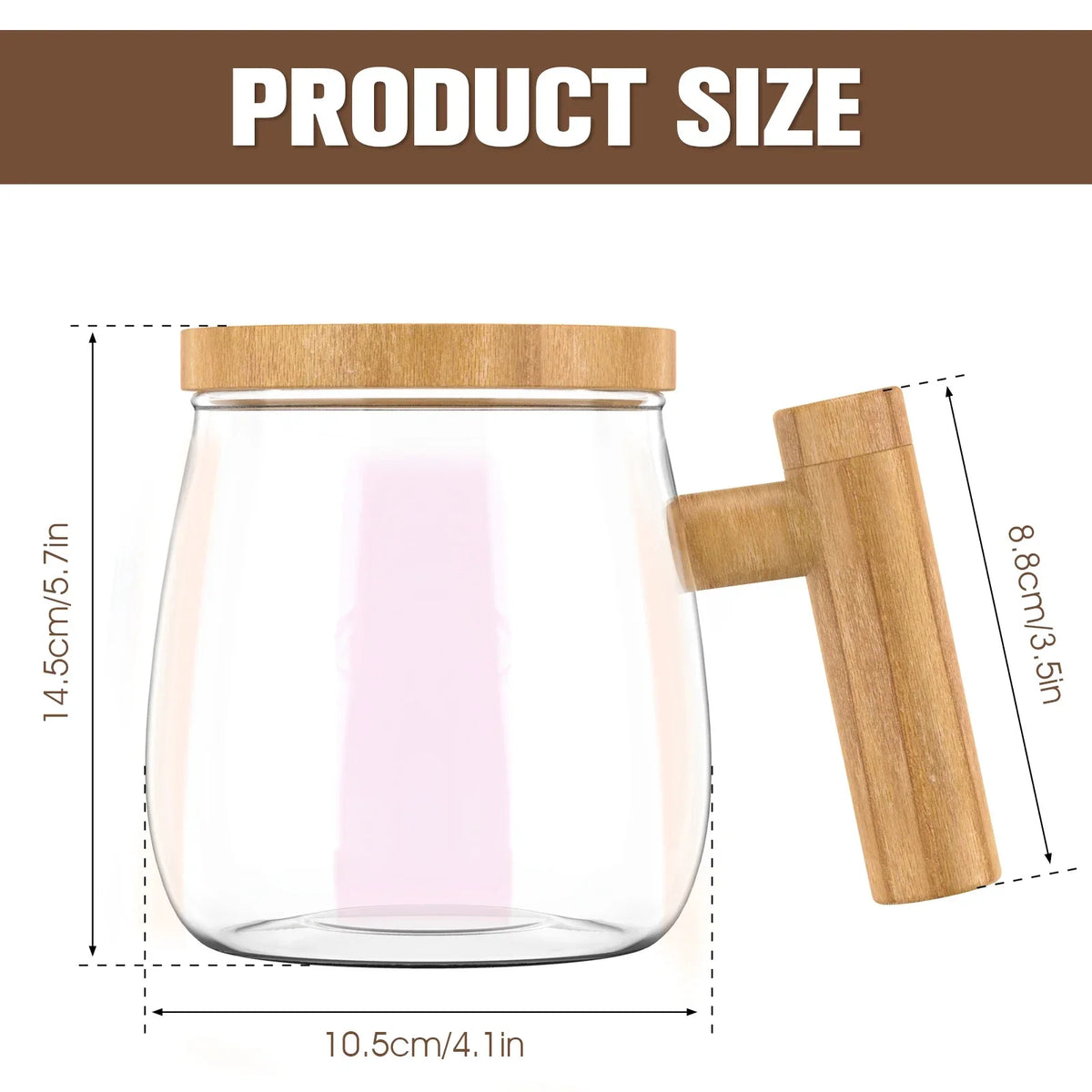 Self Stirring Mug with High Speed Automatic Mixing Design for Coffee Protein Powder and Daily Drinks (400 ml)