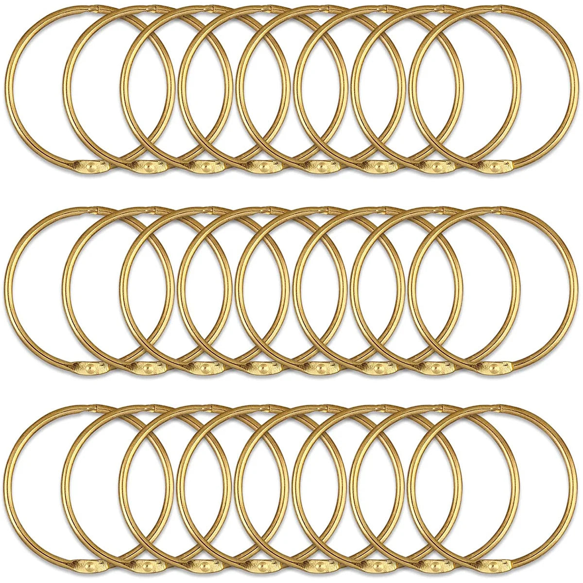 Metal Curtain O Rings with Rust Resistant Smooth Glide Design for Shower and Bathroom Curtains