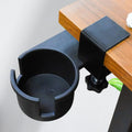 Under Desk Cup Holder with 180 Degree Rotating Plastic Clip Design for Coffee Mugs and Water Bottles