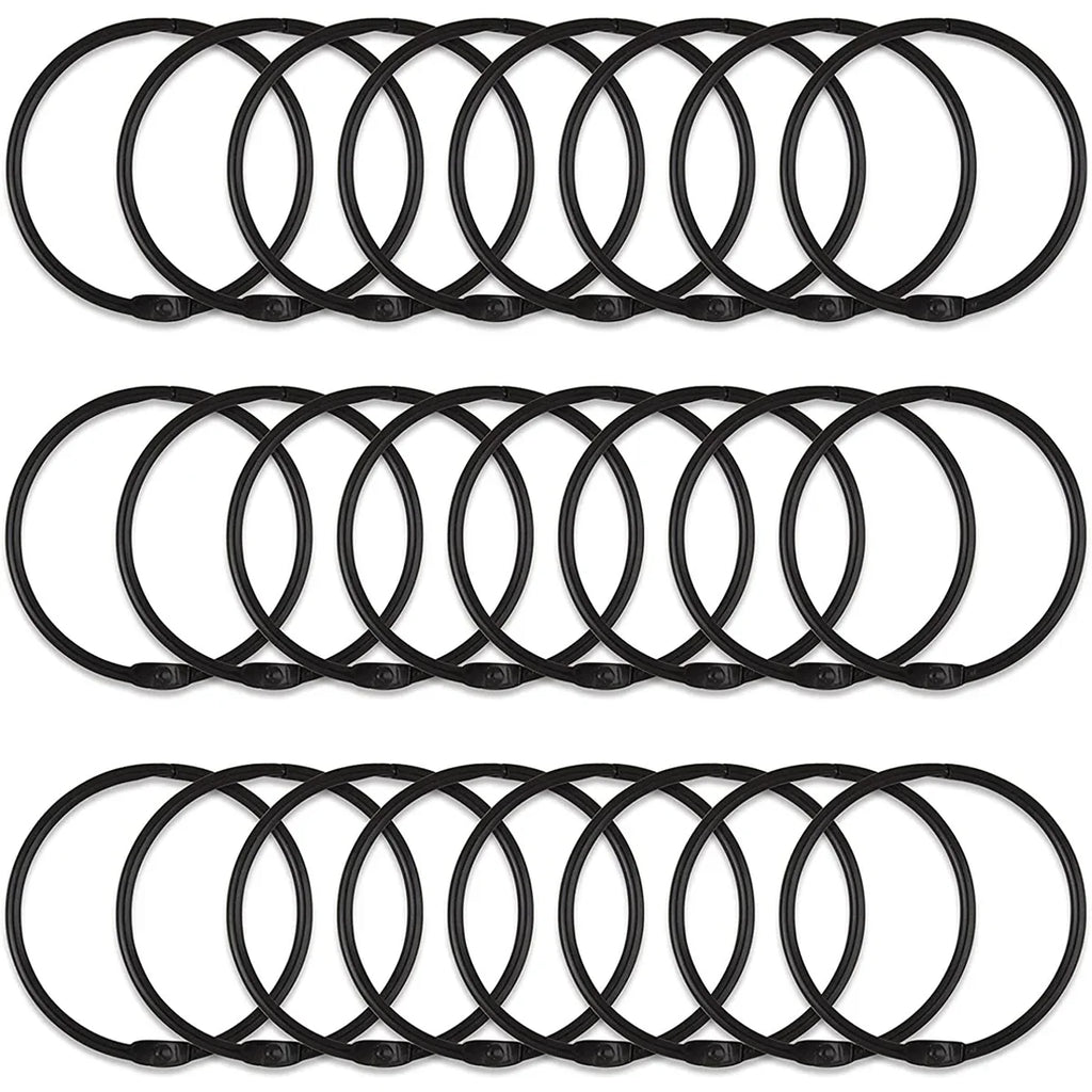 Metal Curtain O Rings with Rust Resistant Smooth Glide Design for Shower and Bathroom Curtains