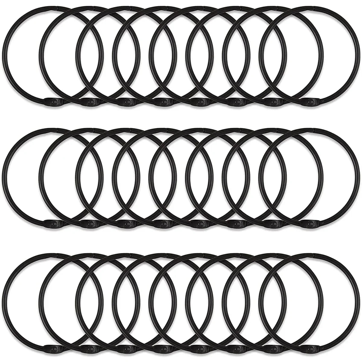 Metal Curtain O Rings with Rust Resistant Smooth Glide Design for Shower and Bathroom Curtains