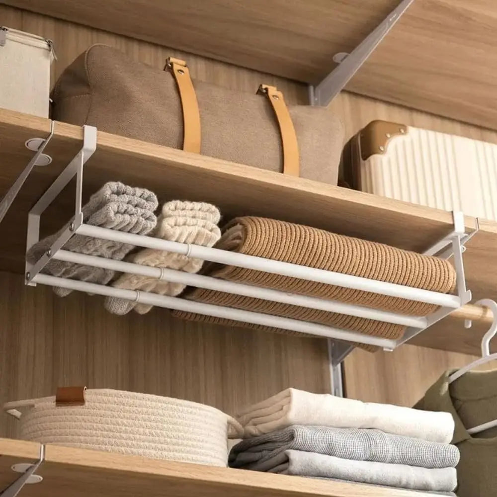 Expandable Under Shelf Shoe Rack with Adjustable Layered Design for Space Saving Storage Application Range 12–22" (30–56cm)