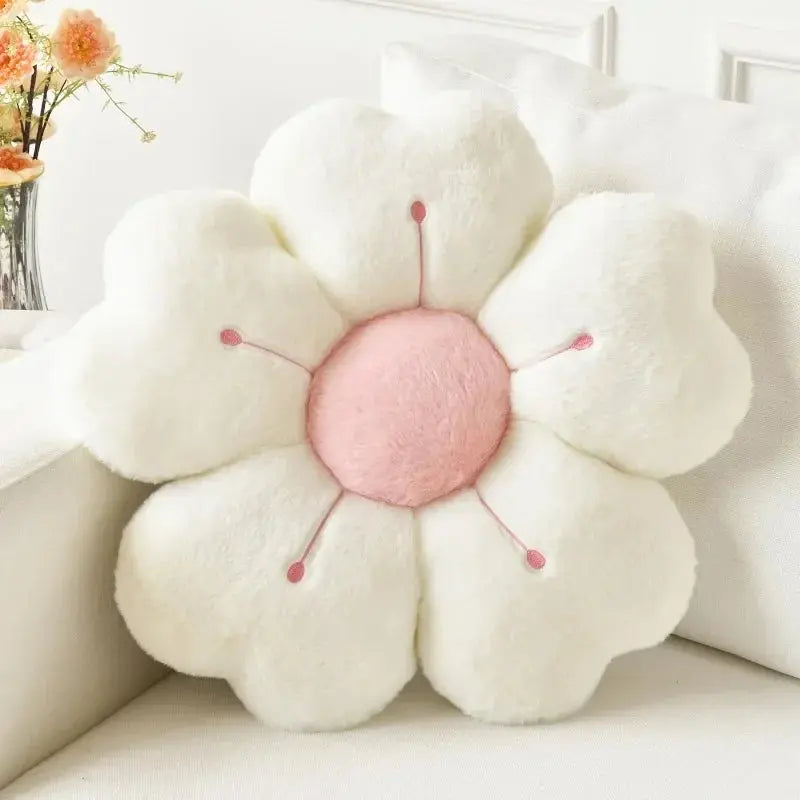 Flower-Shaped Plush Decorative Cushion with Soft Throw-Pillow Design for Sofa, Chair, and Floor Styling