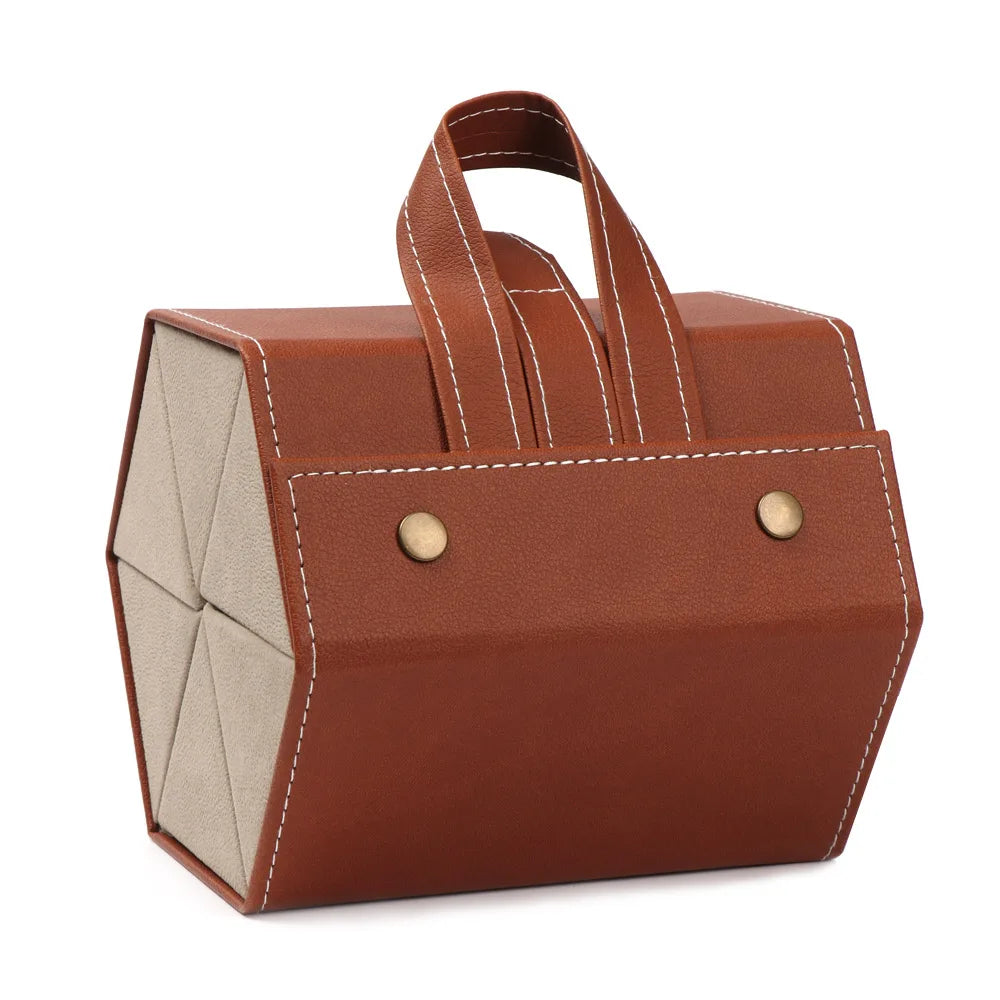 Multi Slot Glasses Organizer with PU Leather Roll Up Storage Design for Travel Eyewear Organization