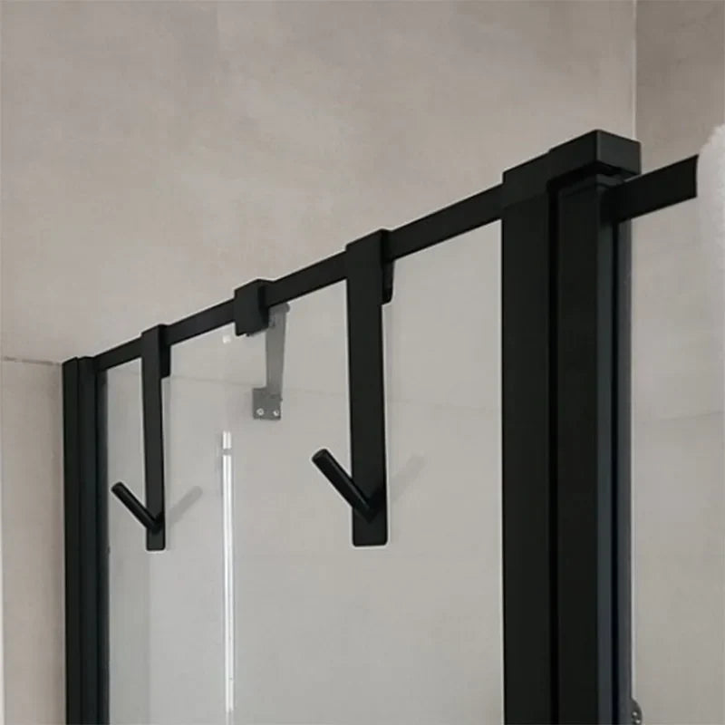 2 Pcs Stainless Steel Shower Door Hooks with S Shape Hanging Design for Towels and Bathrobes