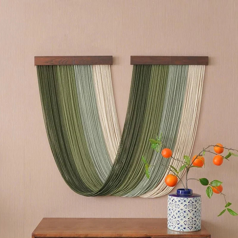 Bohemian Wall Hanging Tapestry Handwoven Cotton with Tassel Design for Living Room Bedroom and Home Decor