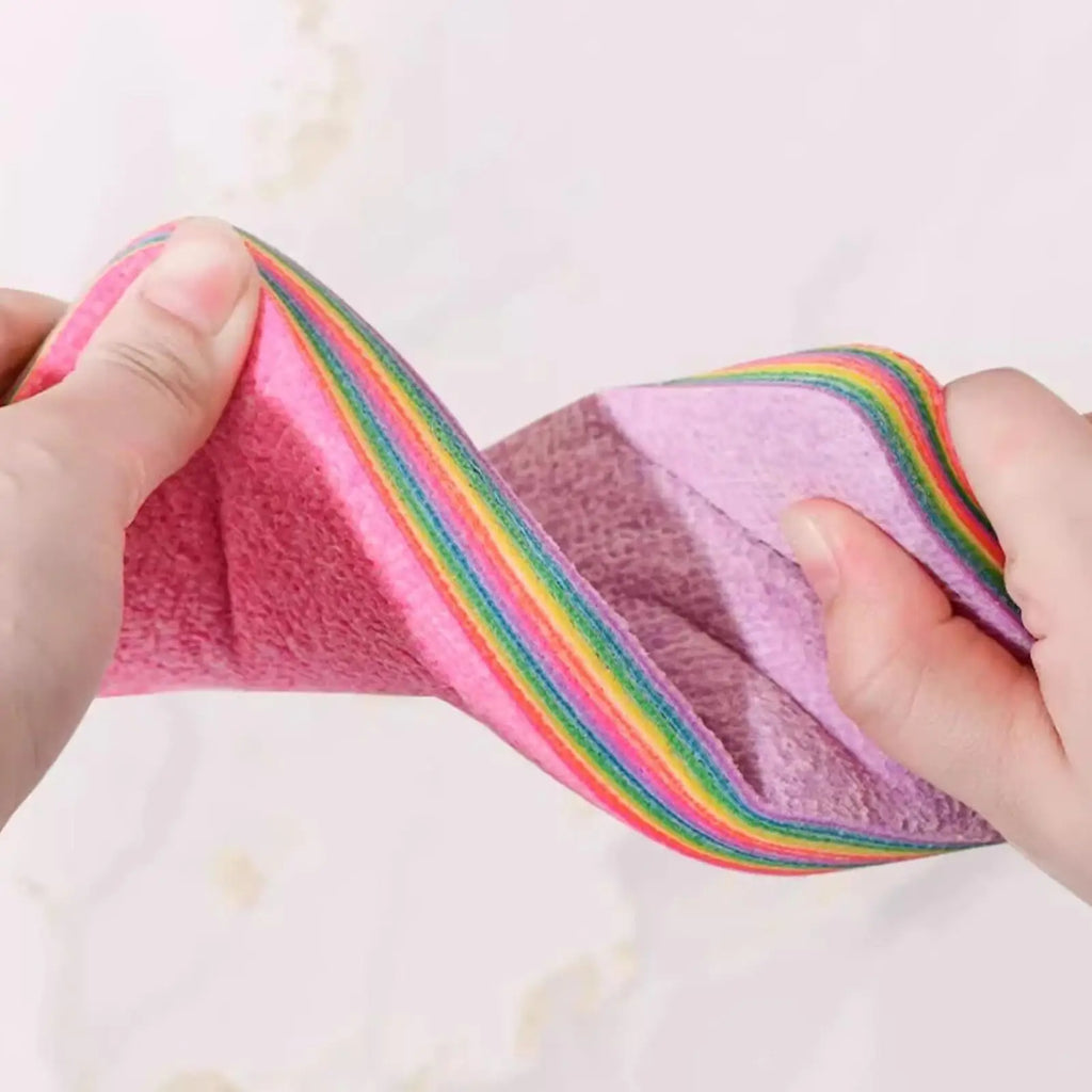 Microfiber Cleaning Sponge Cloth with Peelable Multi Layer Design for Kitchen and Household Cleaning