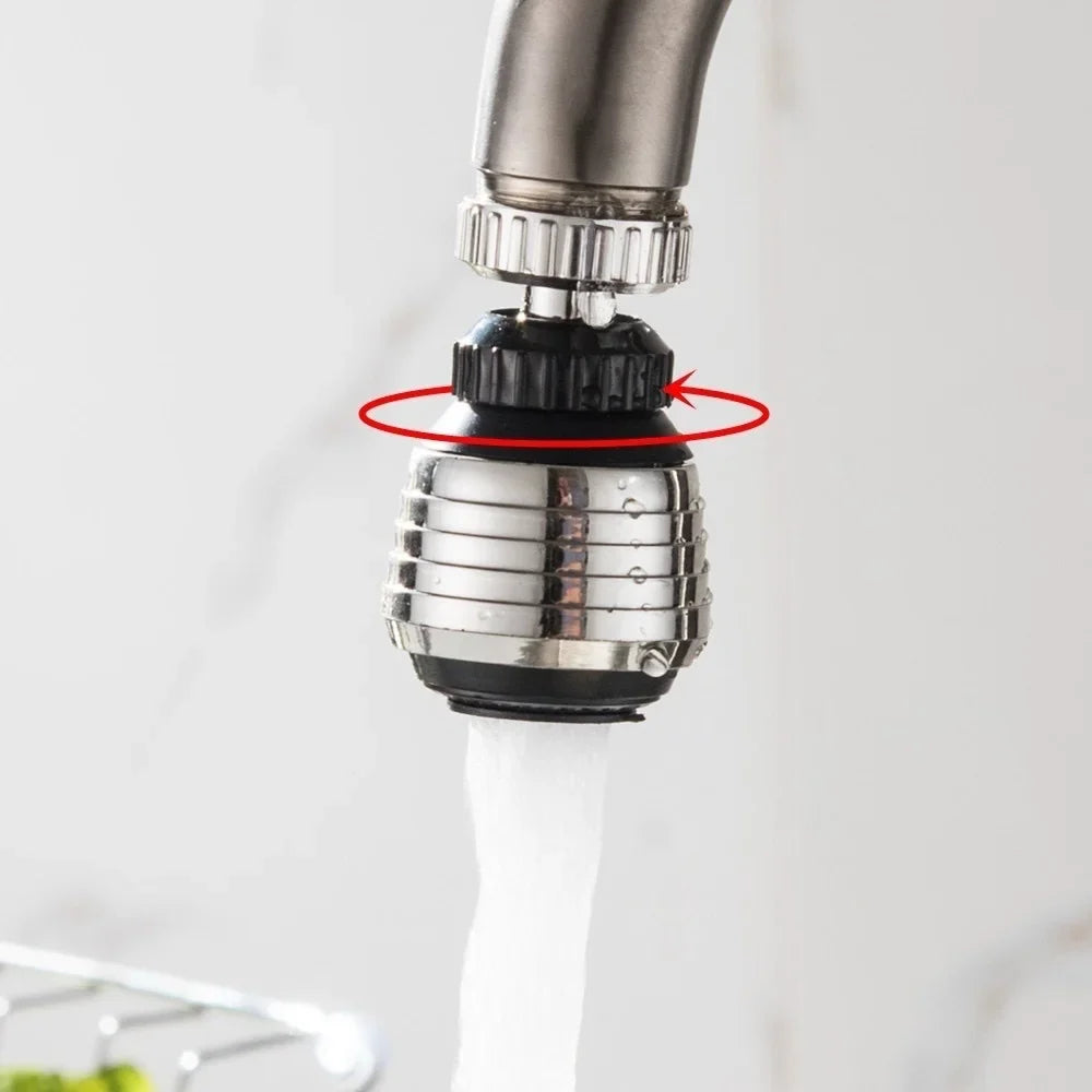 360 Degree Swivel Faucet Aerator with Dual Spray Modes and Water Saving Design for Kitchen Sink Use