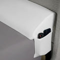 Mattress Gap Pillow with Silicone Grip Dots and Storage Pockets for Secure Bedside Support