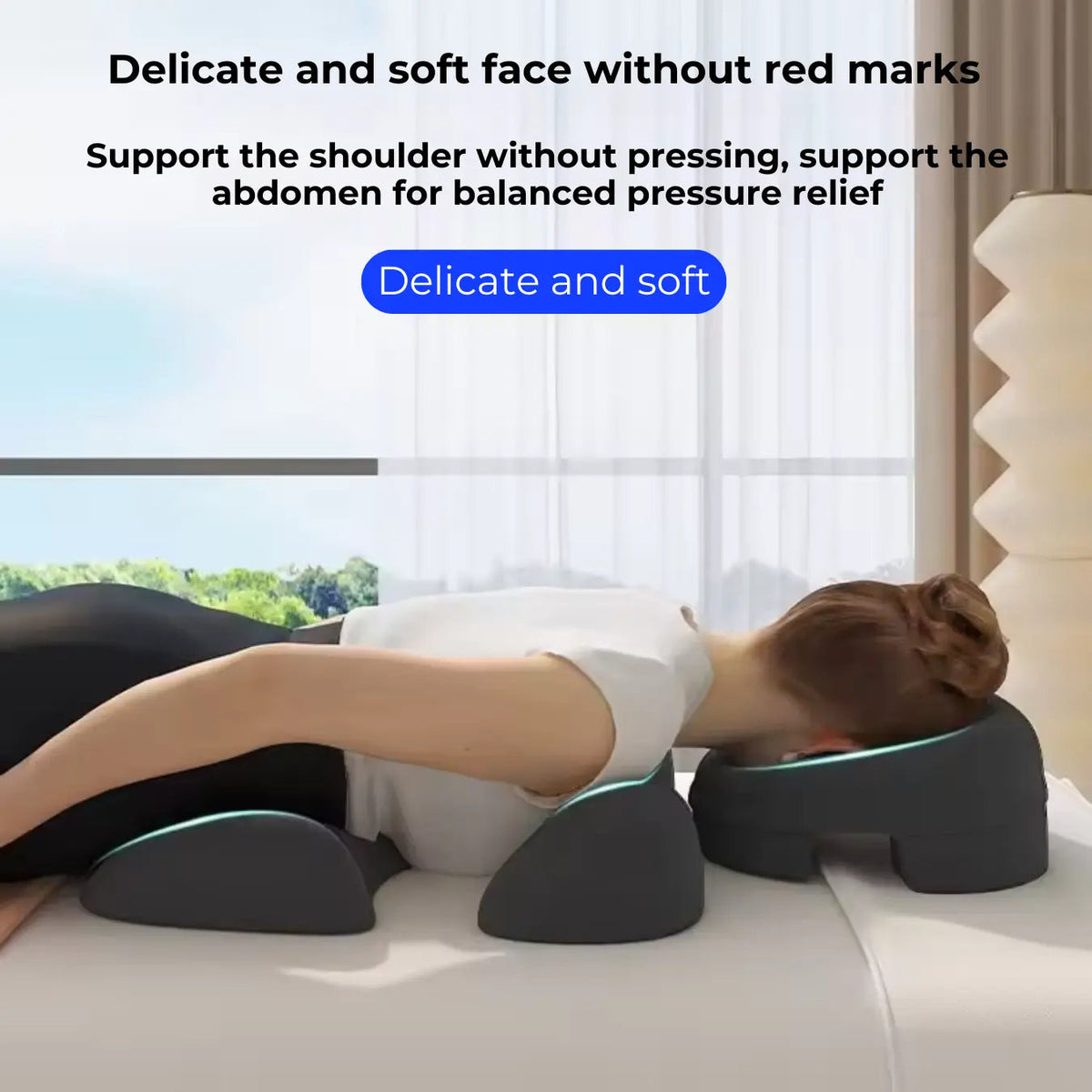 Massage Cradle Pillow Cushion Set with Detachable Washable Covers for Table and Floor Use