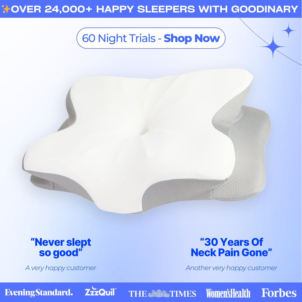 Ultra Cooling Contour Memory Foam Pillow