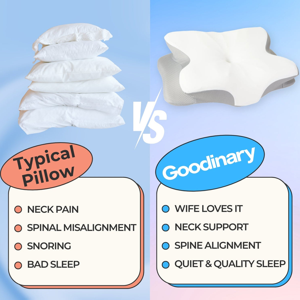 Ultra Cooling Contour Memory Foam Pillow