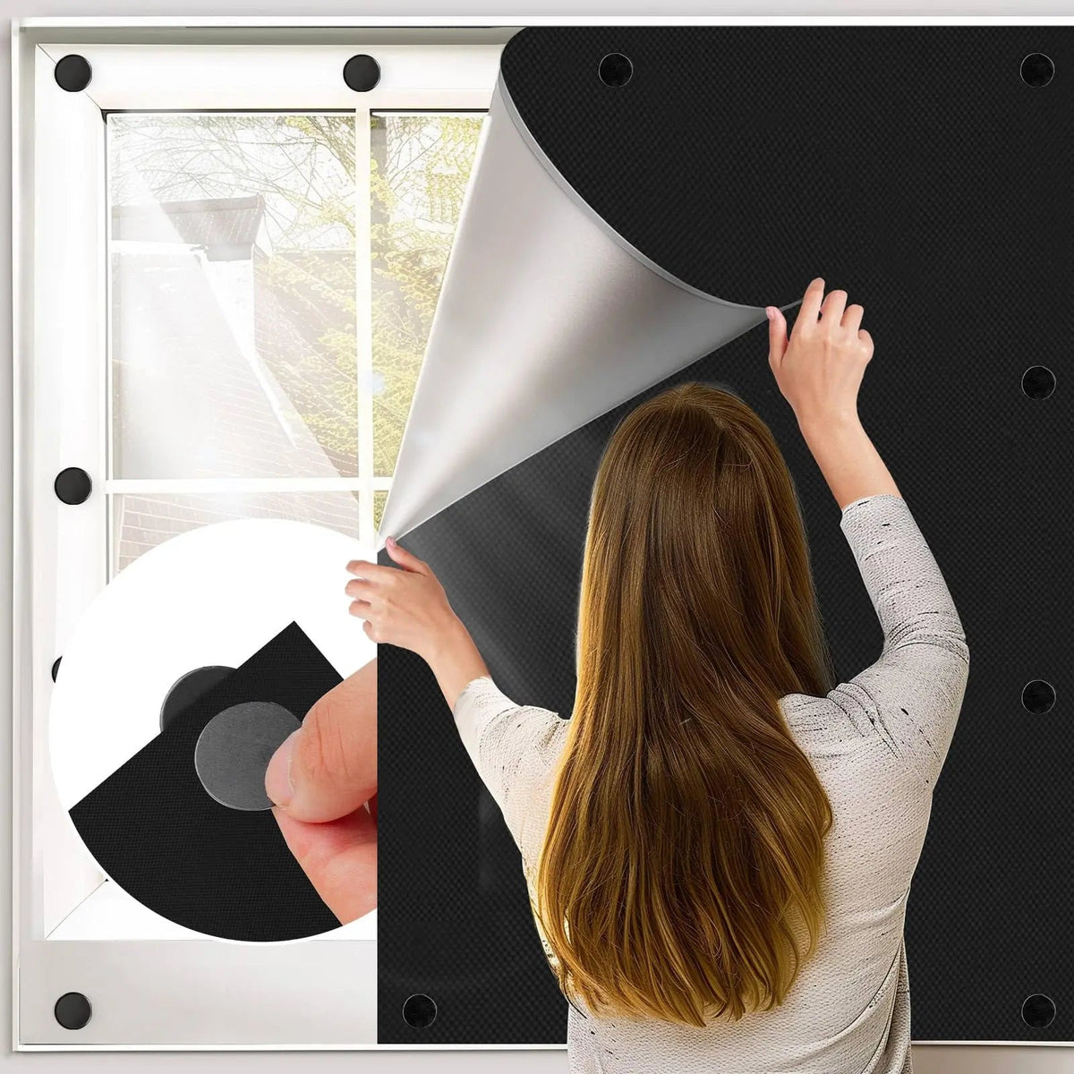 Blackout Magnetic Window Shades with Suction Prevention for Travel and Kids’ Rooms