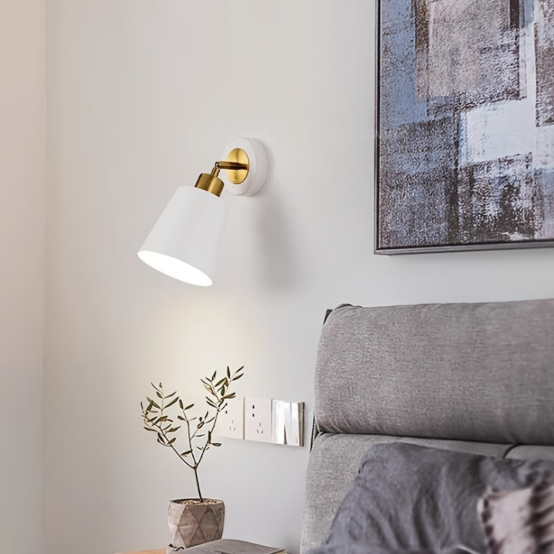 Sleek Modern Metal Wall Sconce Light – Minimalist Industrial Wall Lamp