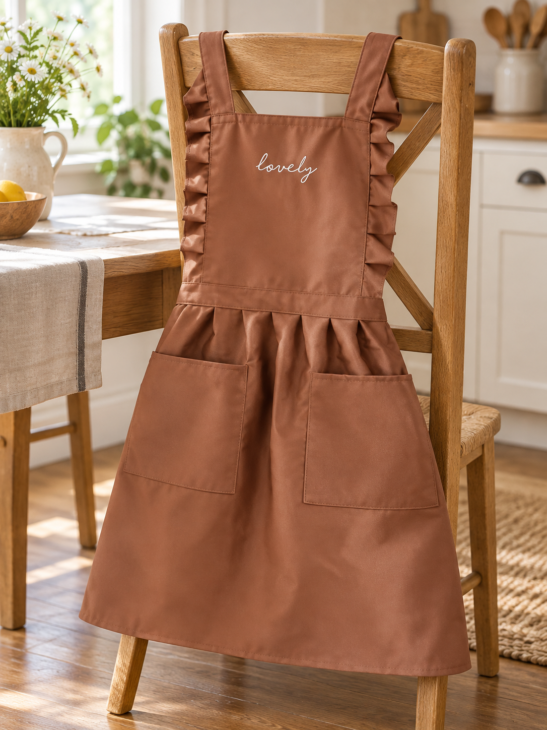 FloraBelle Waterproof Ruffled Apron — product detail